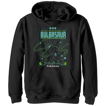 Boys Pokemon Bulbasaur Grid Background Graphic Hoodie