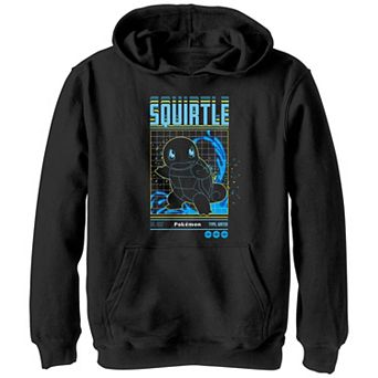 Boys Pokemon Squirtle Grid Background Graphic Hoodie