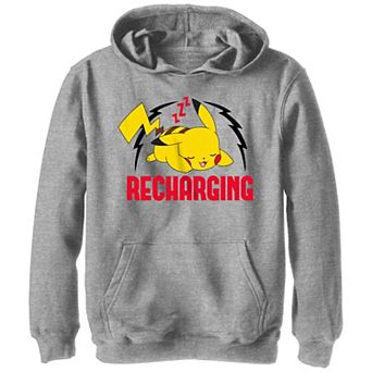 Boys Pokemon Pikachu Recharging Energy Graphic Hoodie