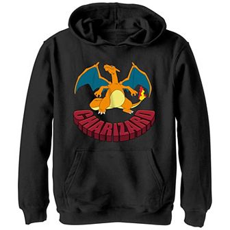 Boys Pokemon Charizard Poster Graphic Hoodie