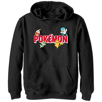 Boys Pokemon New Starters Playing Around Graphic Hoodie