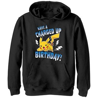 Boys Pokemon Pikachu Have A Charged Up Birthday Graphic Hoodie
