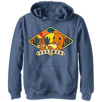 Boys Pokemon Charmander Desert Badge Graphic Hoodie