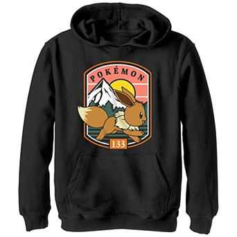 Boys Pokemon Eevee Running Stamp Graphic Hoodie
