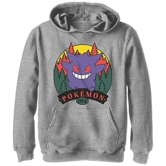 Boys Pokemon Gengar Attack Graphic Hoodie
