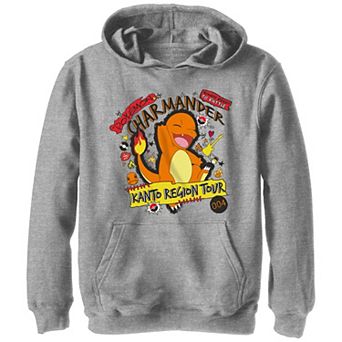 Boys Pokemon Charmander Kanto Region Tour Graphic Hoodie