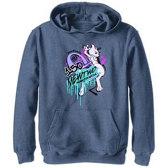Boys Pokemon Mewtwo Graffiti Graphic Hoodie