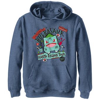 Boys Pokemon Bulbasaur Kanto Region Tour Graphic Hoodie