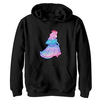Girls 7-16 Super Mario Bros Princess Peach Ombre Colors Graphic Hoodie
