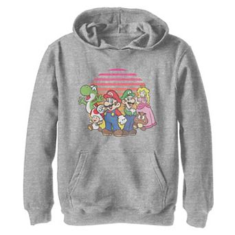 Girls 7-16 Super Mario Bros Sunset Group Graphic Hoodie