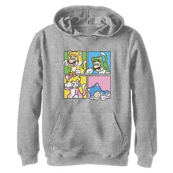 Girls 7-16 Super Mario Bros Characters In Cat Costumes Graphic Hoodie