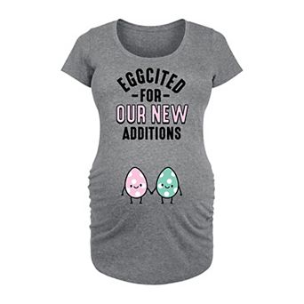 Maternity Eggcited For Additions Graphic Tee