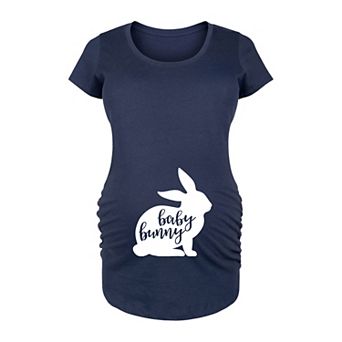 Maternity Baby Bunny Silhouette Graphic Tee