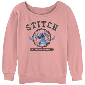 Juniors' Lilo & Stitch Collegiate Stitch Graphic Slouchy Terry