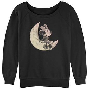 Juniors' Minnie Mouse Sitting On The Moon Graphic Slouchy Terry