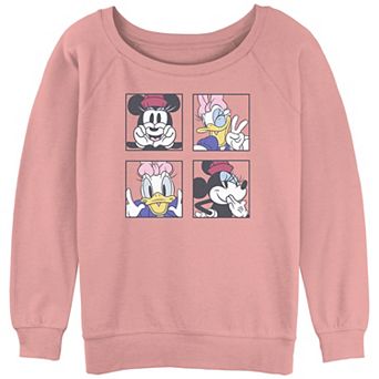 Juniors' Minnie Mouse And Daisy Funny Selfies Graphic Slouchy Terry