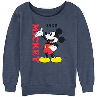 Juniors' Mickey Mouse Classic Wave Graphic Slouchy Terry