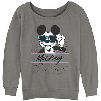 Juniors' Mickey Mouse 90s Style Graphic Slouchy Terry