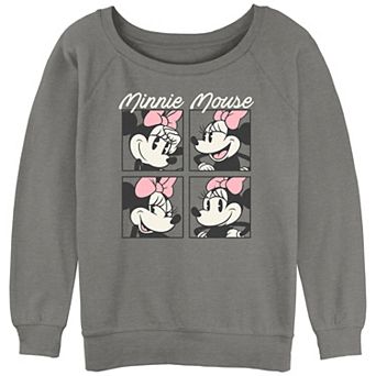 Juniors' Minnie Mouse Flirty Portraits Graphic Slouchy Terry