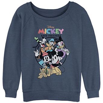 Juniors' Mickey Mouse And Friends Group Poster Graphic Slouchy Terry