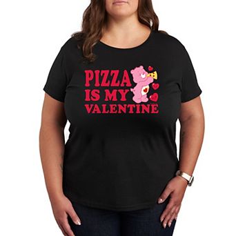 Plus Care Bears Pizza Is My Valentine Graphic Tee