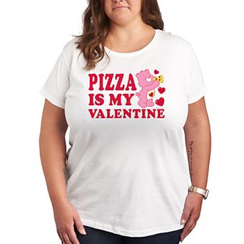 Plus Care Bears Pizza Is My Valentine Graphic Tee