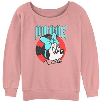 Juniors' Minnie Mouse Curious Face Portrait Graphic Slouchy Terry