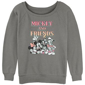 Juniors' Mickey Mouse And Friends Classic Portrait Graphic Slouchy Terry