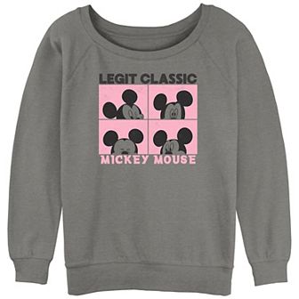 Juniors' Mickey Mouse Legit Classic Graphic Slouchy Terry