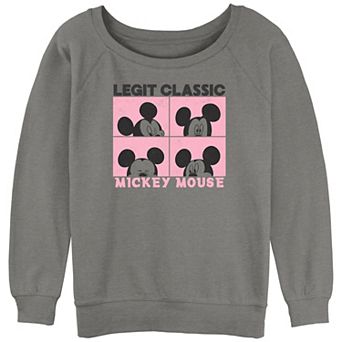 Juniors' Mickey Mouse Legit Classic Graphic Slouchy Terry