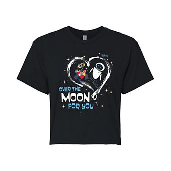 Disney / Pixar's WALL-E Juniors' Over The Moon For You Cropped Tee