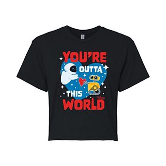Disney / Pixar's WALL-E Juniors' You're Outta This World Cropped Tee