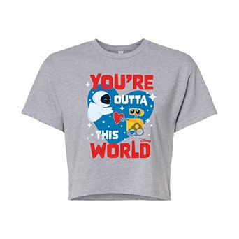 Disney / Pixar's WALL-E Juniors' You're Outta This World Cropped Tee