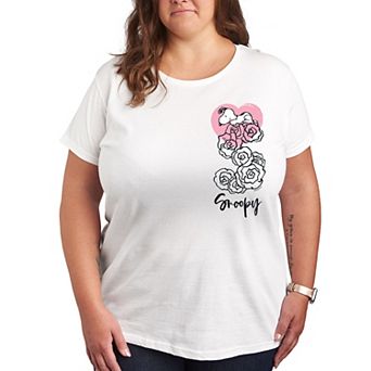 Plus Peanuts Snoopy Roses Graphic Tee