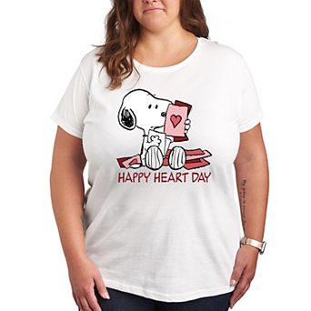Plus Peanuts Snoopy Happy Heart Day Graphic Tee