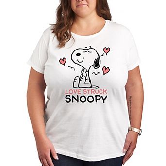 Plus Peanuts Love Struck Snoopy Graphic Tee