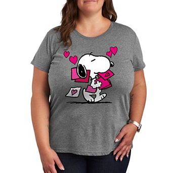 Plus Peanuts Snoopy Valentine's Cards Graphic Tee