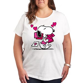 Plus Peanuts Snoopy Valentine's Cards Graphic Tee