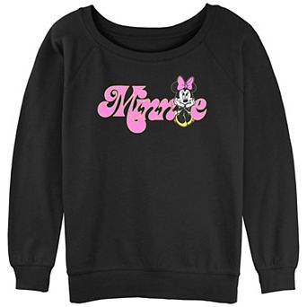 Juniors' Minnie Mouse Soft Pop Graphic Slouchy Terry