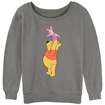 Juniors' Winnie The Pooh Carrying Piglet Graphic Slouchy Terry
