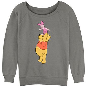 Juniors' Winnie The Pooh Carrying Piglet Graphic Slouchy Terry