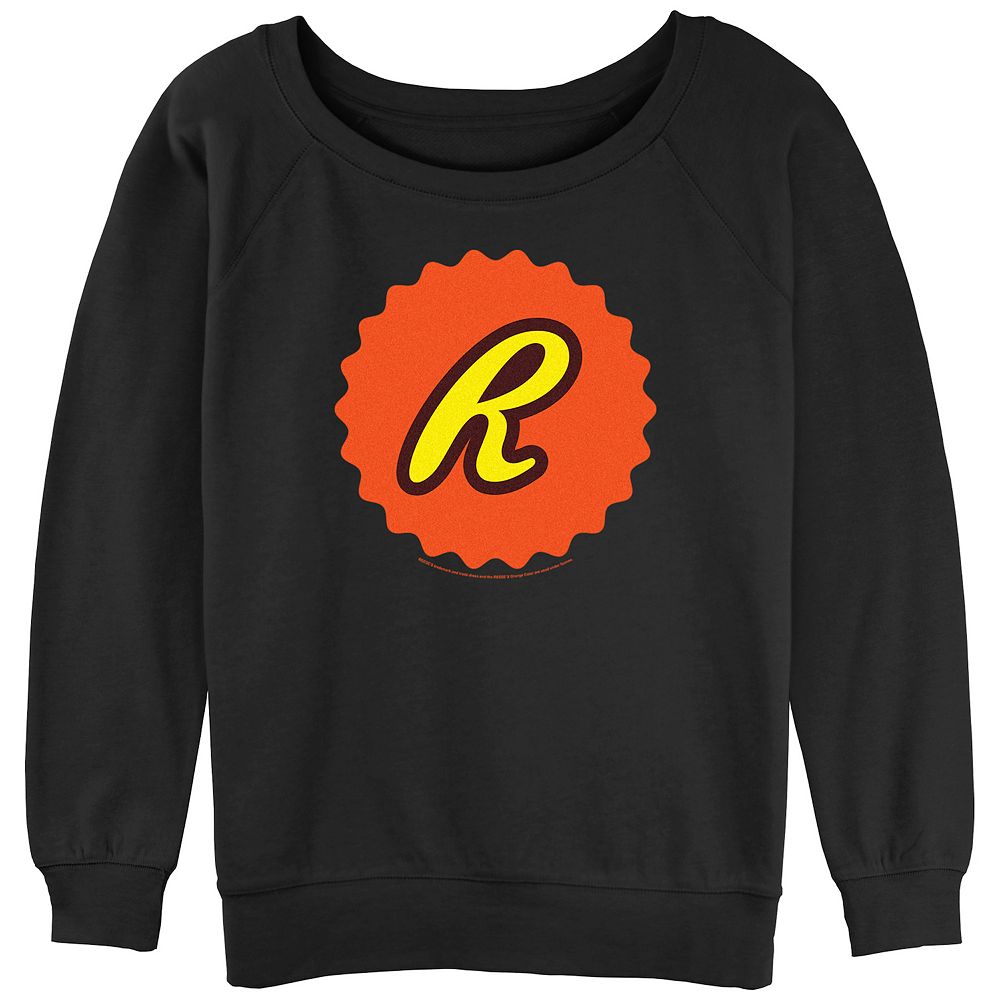 Juniors' Reese's R Stamp Graphic Slouchy Terry
