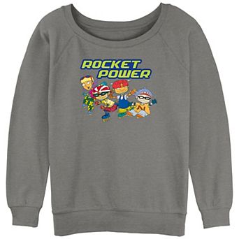 Juniors' Rocket Power Skate Gang Graphic Slouchy Terry