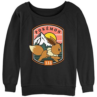 Juniors' Pokemon Eevee Running Stamp Graphic Slouchy Terry