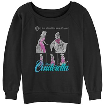 Juniors' Cinderella With Her Fairy Godmother Graphic Slouchy Terry
