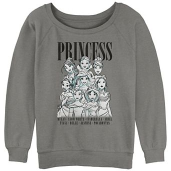 Juniors' Disney Princess Lineup Graphic Slouchy Terry