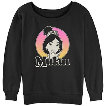 Juniors' Mulan Glam Style Graphic Slouchy Terry