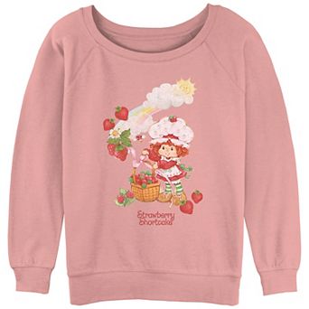Juniors' Strawberry Shortcake Strawberries Basket Graphic Slouchy Terry