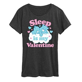 Women's Care Bears Sleep Is My Valentine Graphic Tee