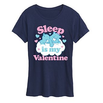 Women's Care Bears Sleep Is My Valentine Graphic Tee